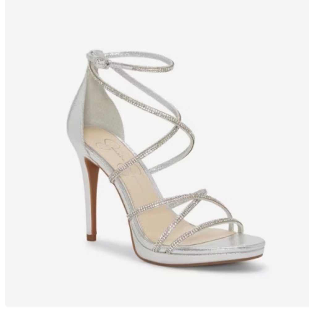 Jessica Simpson Jaeya Metallic Strappy Sandals